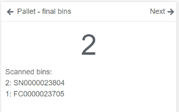 Build a bin pallet (of 3) | snapPacking